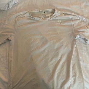 White Adidas workout shirt